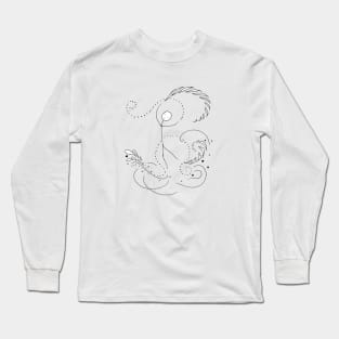 Sadbook Dancing happy peaceful little stick figure Long Sleeve T-Shirt